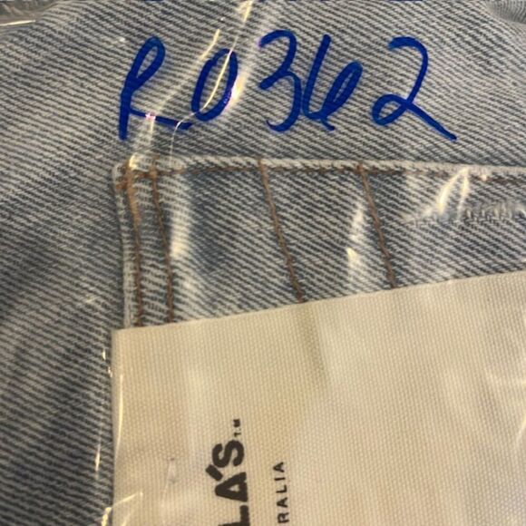 NWT Rolla's Dusters High Rise Slim Short Shorts Blue Denim Distressed Size 27 - Picture 12 of 12